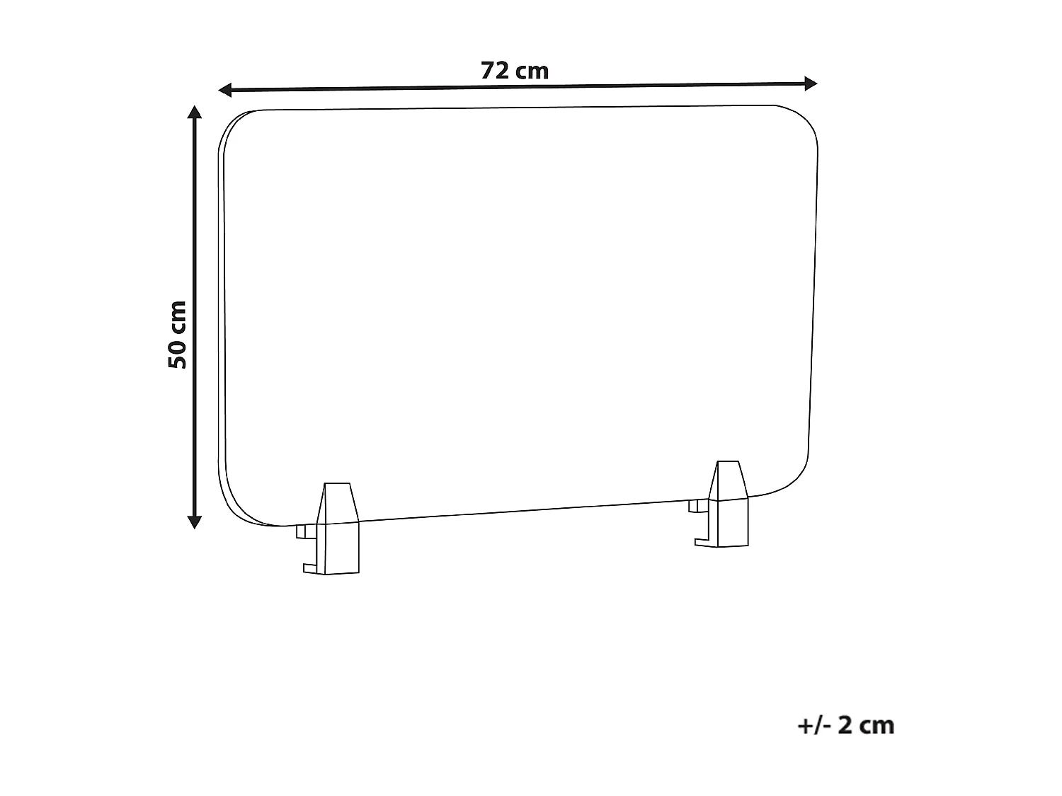 Séparateur de bureau 72 x 50 cm blanc cassé SPLIT