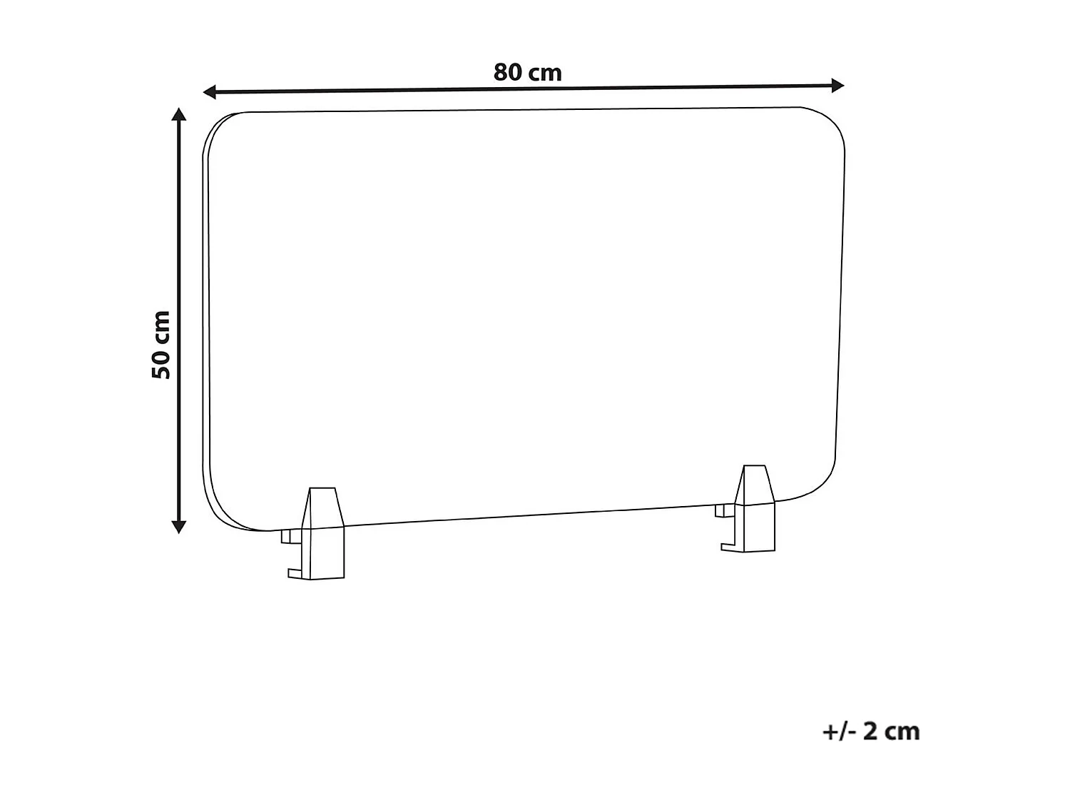 Séparateur de bureau 80 x 50 cm vert SPLIT