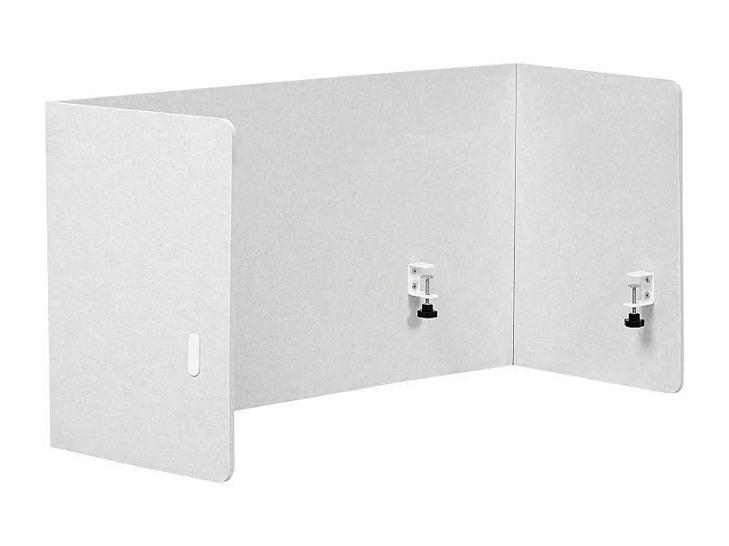 Séparateur de bureau 120 x 60 cm blanc cassé SOLOA