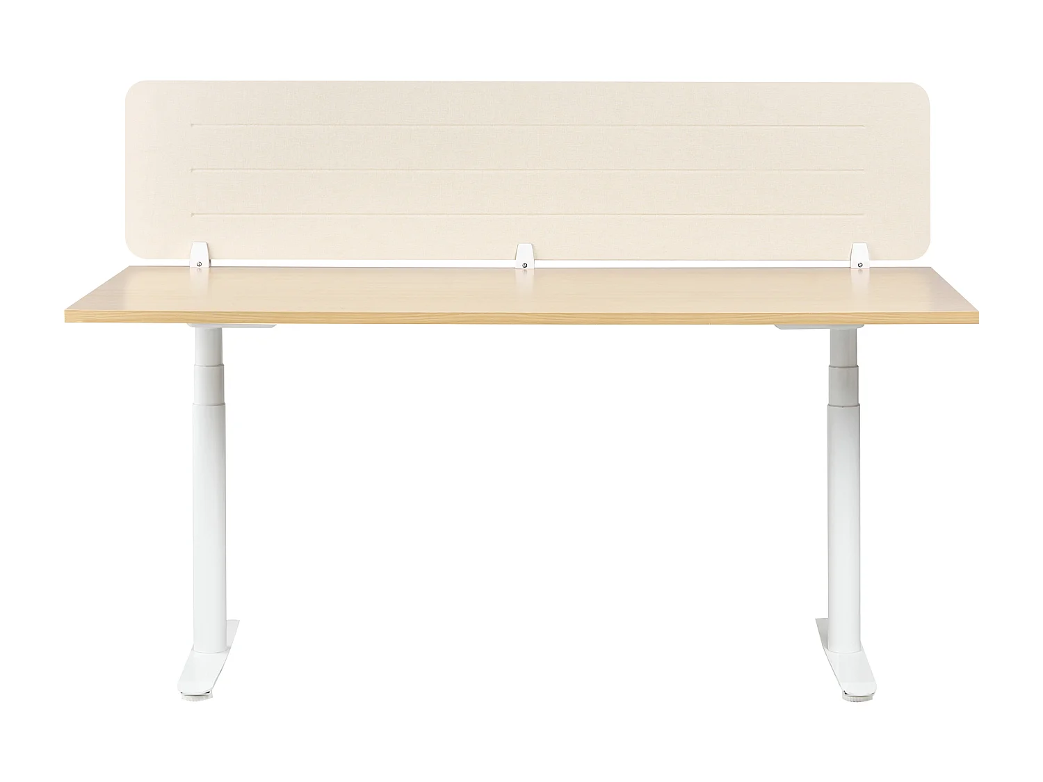 Séparateur de bureau 180 x 40 cm beige clair ZIGGY