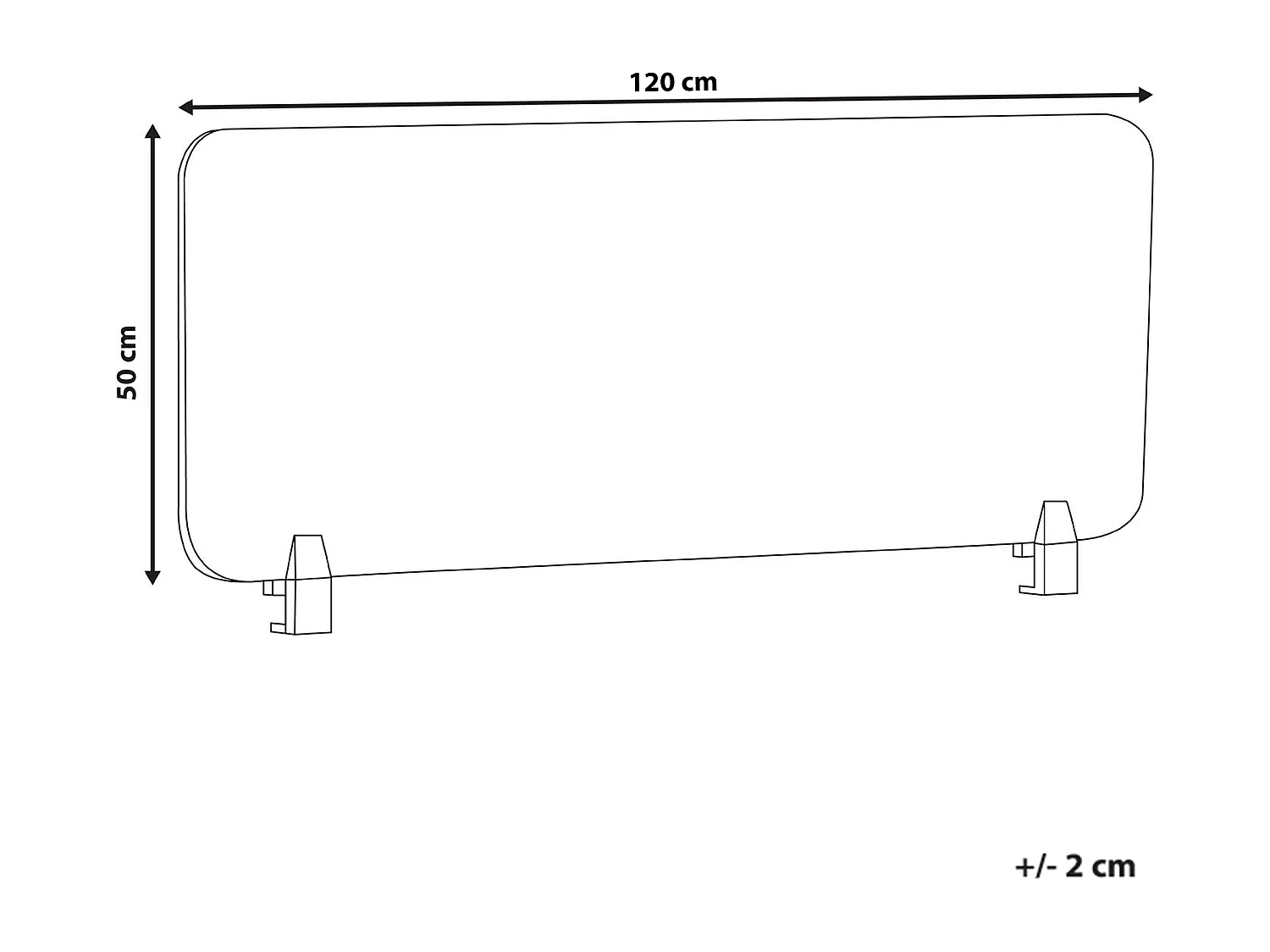 Séparateur de bureau 120 x 50 cm vert SPLIT