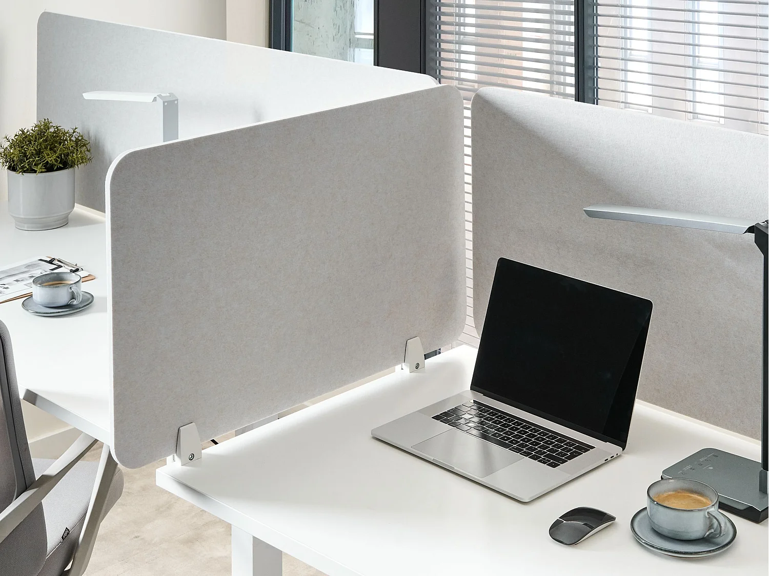 Cloison amovible de bureau SPLIT Blanc cassé