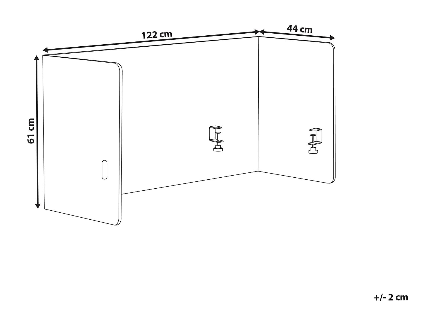 Séparateur de bureau 120 x 60 cm vert SOLOA