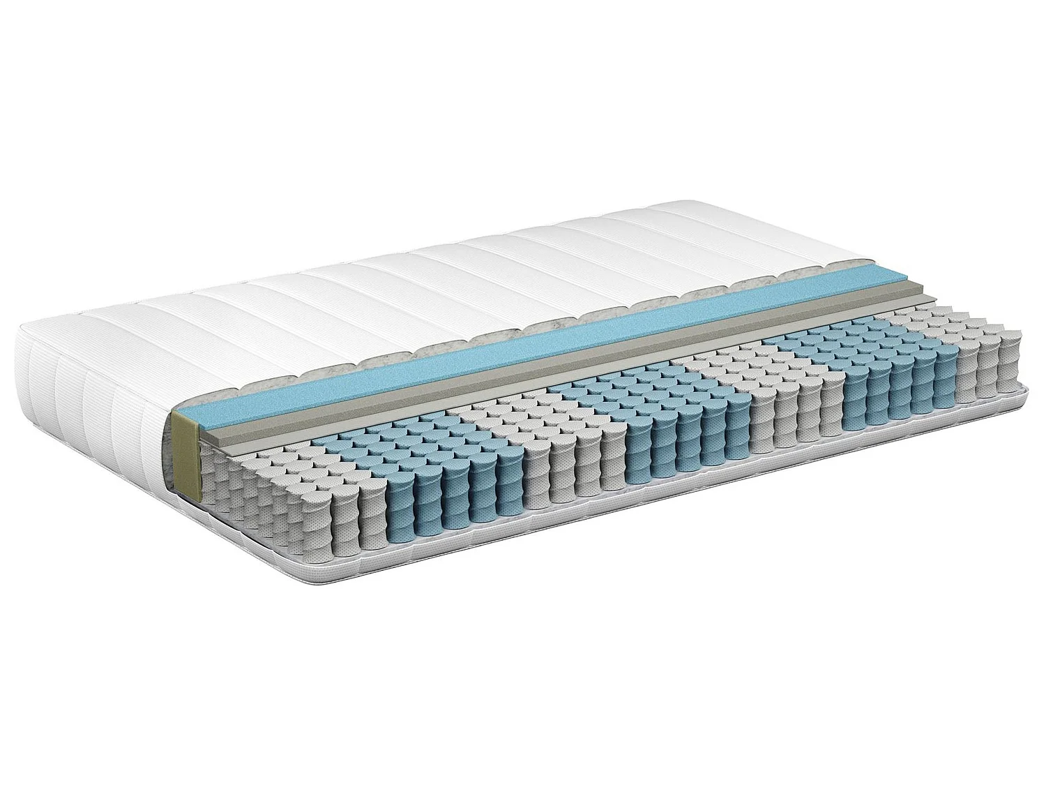 Matelas à ressorts ensachés en mousse à mémoire de forme BREEZ H2/3 Moyen 120 x 200 cm