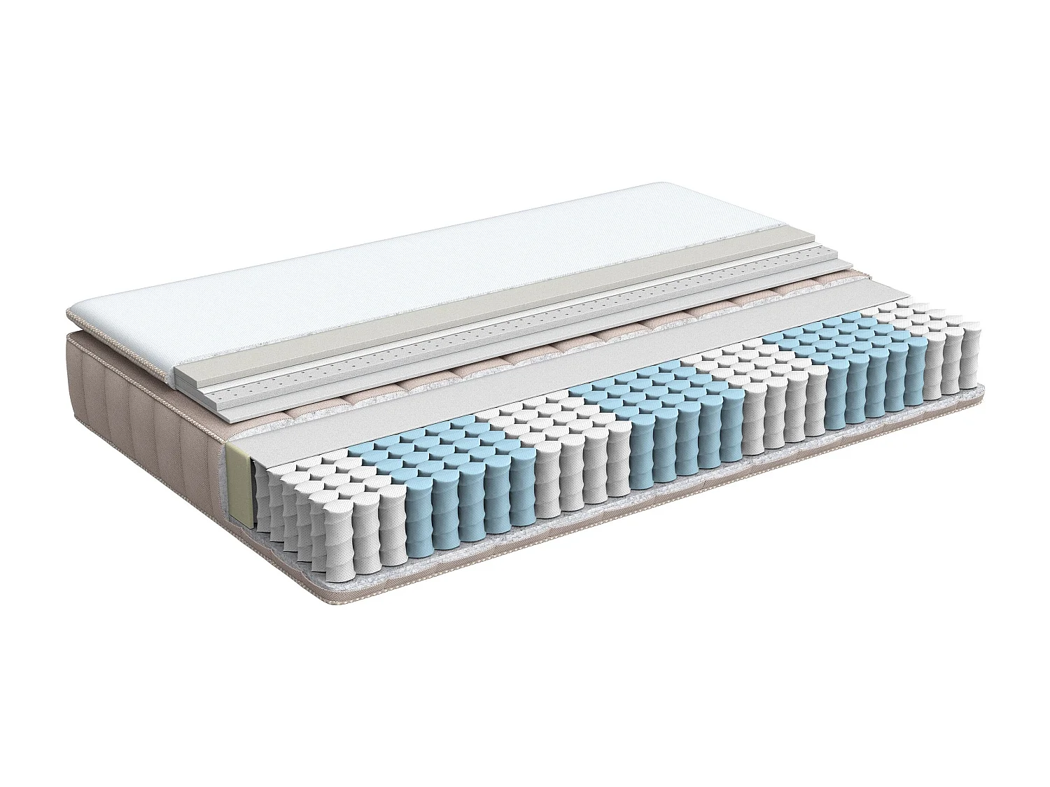 Matelas à ressorts ensachés en mousse à mémoire de forme avec gel PLEASANT H2/3 Moyen 120 x 200 cm