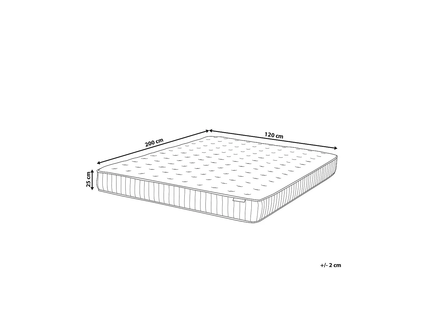 Matelas à ressorts ensachés en mousse à mémoire de forme avec gel PLEASANT H2/3 Moyen 120 x 200 cm