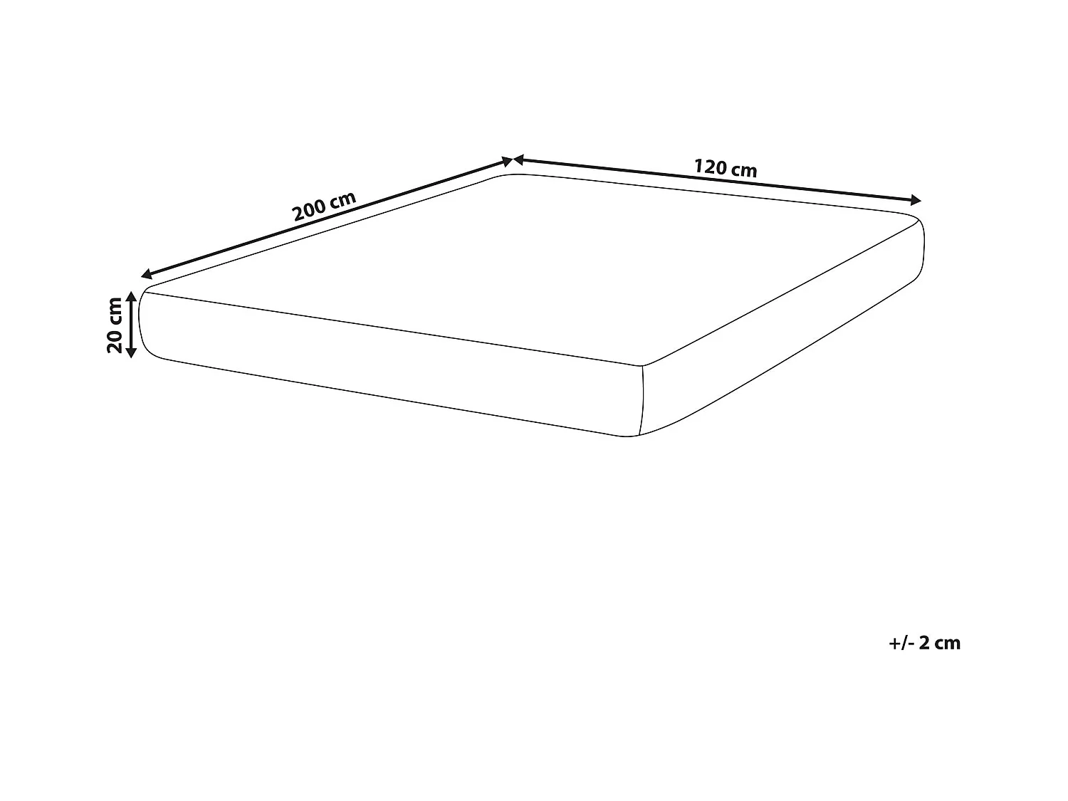 Matelas à ressorts ensachés en mousse à mémoire de forme CUSHY H2/3 Moyen 120 x 200 cm