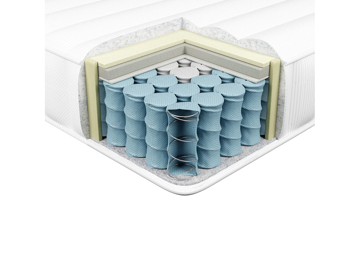 Matelas à ressorts ensachés en mousse à mémoire de forme DRIFT H2/3 Moyen 120 x 200 cm