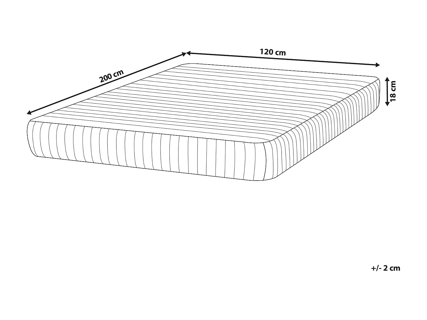 Matelas à ressorts ensachés en mousse à mémoire de forme DELIGHTFUL H3/4 Ferme 120 x 200 cm