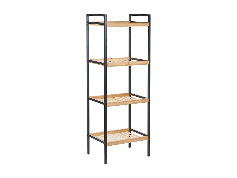 Étagère à 4 niveaux TAJZARA Bambou Marron clair