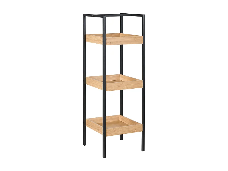 Étagère à 3 niveaux TAJZARA Bambou Marron clair