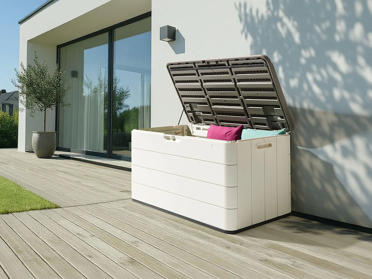 Coffre de rangement MILIES 116 cm 60 cm Blanc