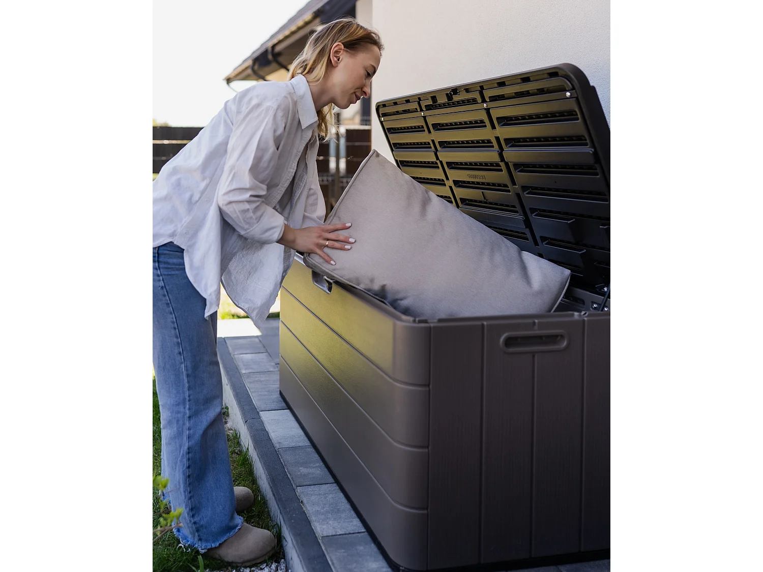 Storage Box MILIES 116 cm 60 cm Brown