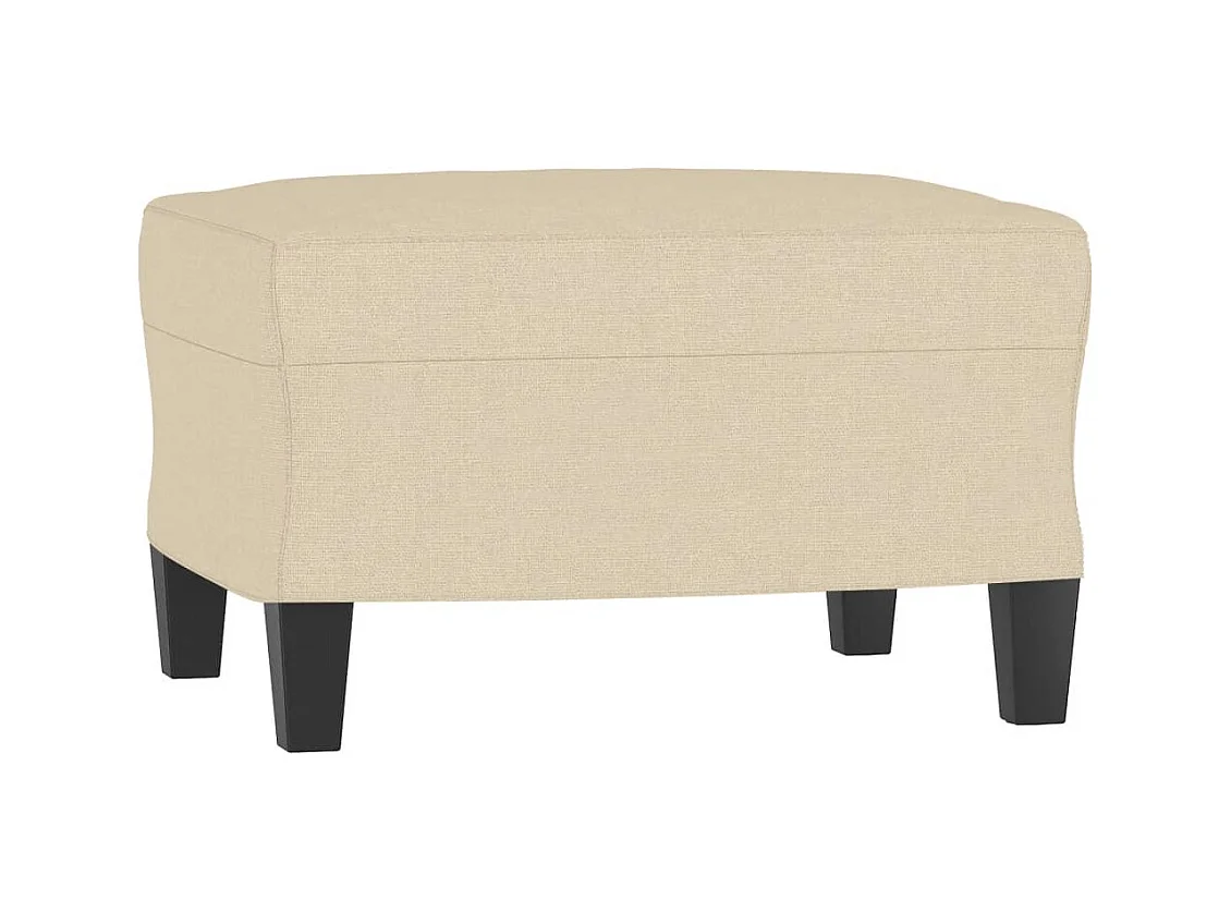 Repose-pieds tabouret bout de effet bois crème 60 x 50 x 41 cm DEC030142