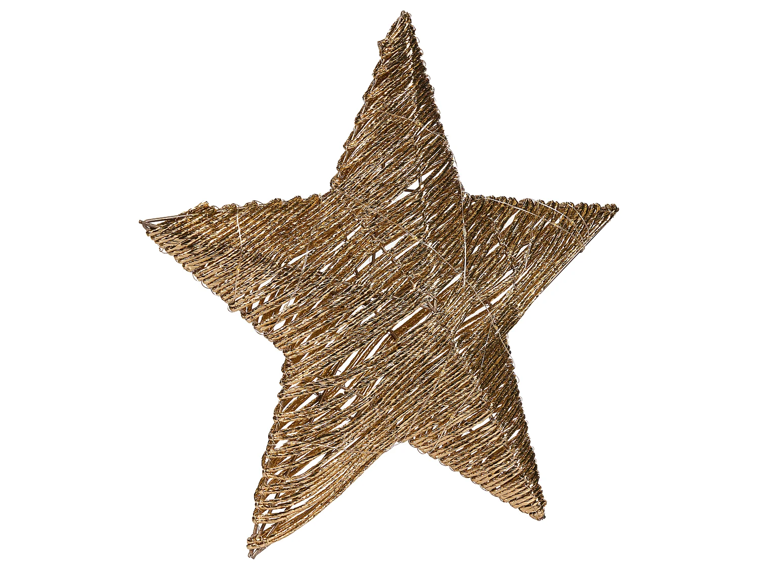 Set of 2 Christmas Decorations LED HAMPEN Star 24/30 cm Gold