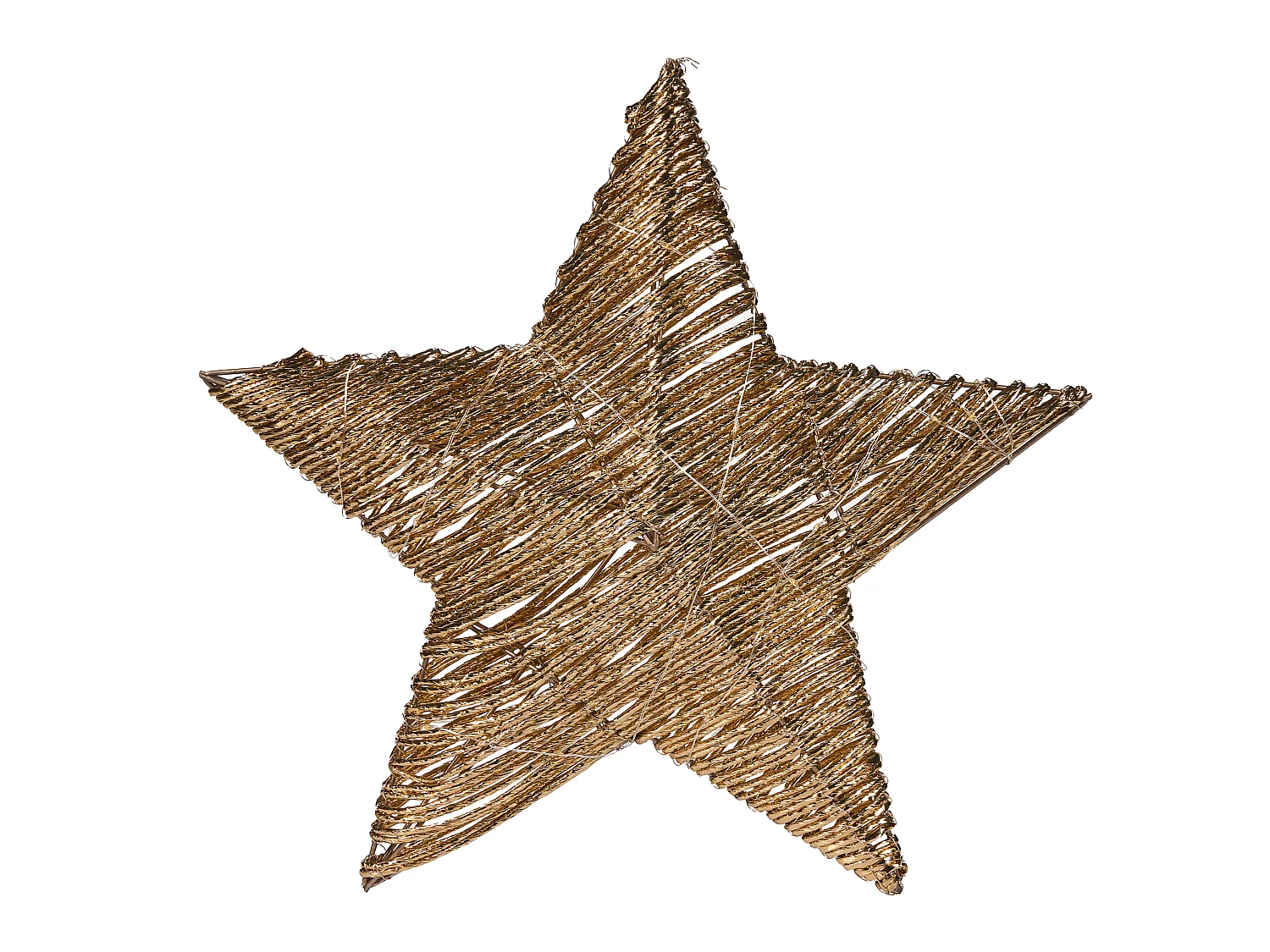 Set of 2 Christmas Decorations LED HAMPEN Star 24/30 cm Gold
