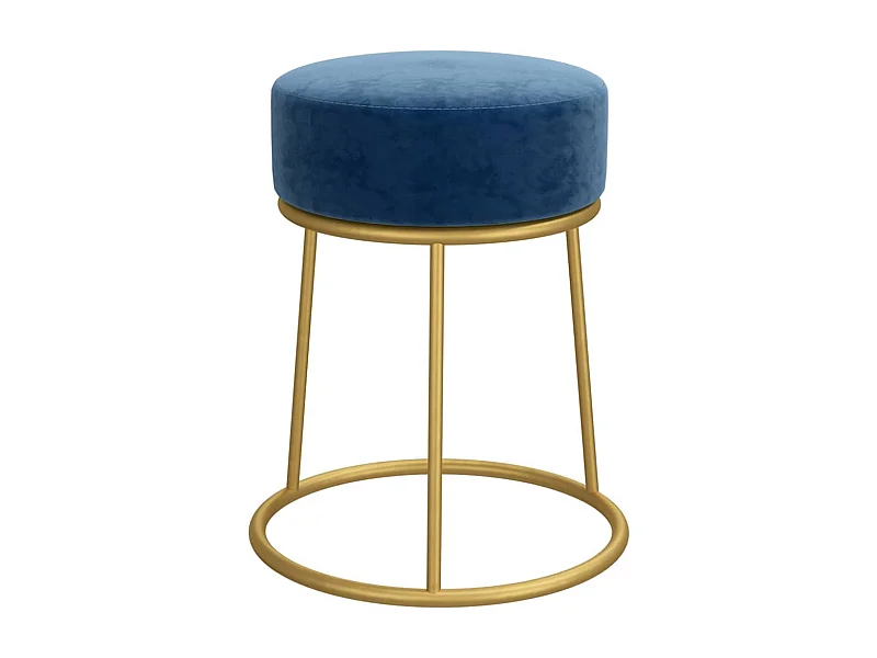 Tabouret assise forme ronde bleue 30 x 30 x 38 cm DEC026370
