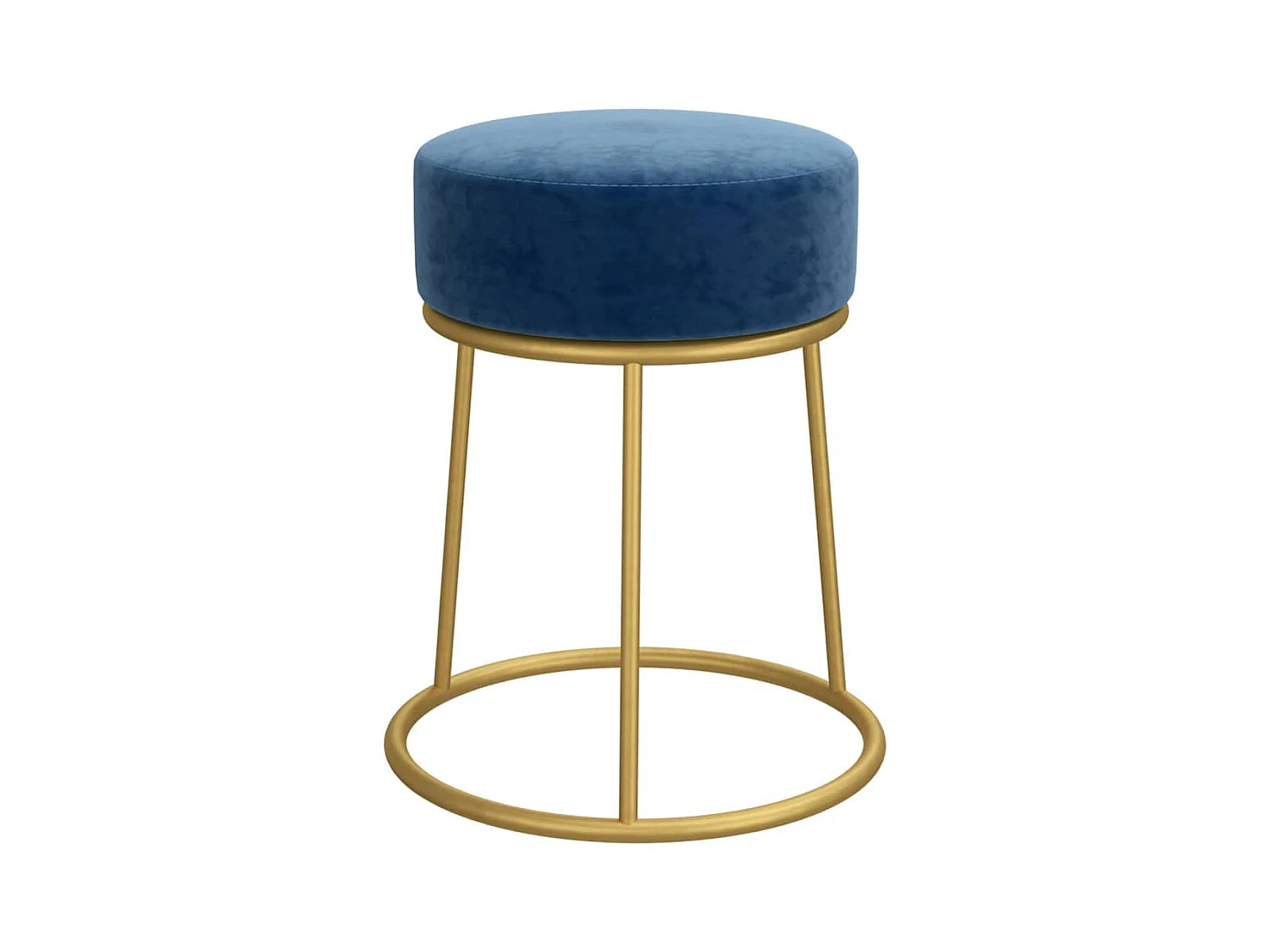 Tabouret assise forme ronde bleue 30 x 30 x 38 cm DEC026370