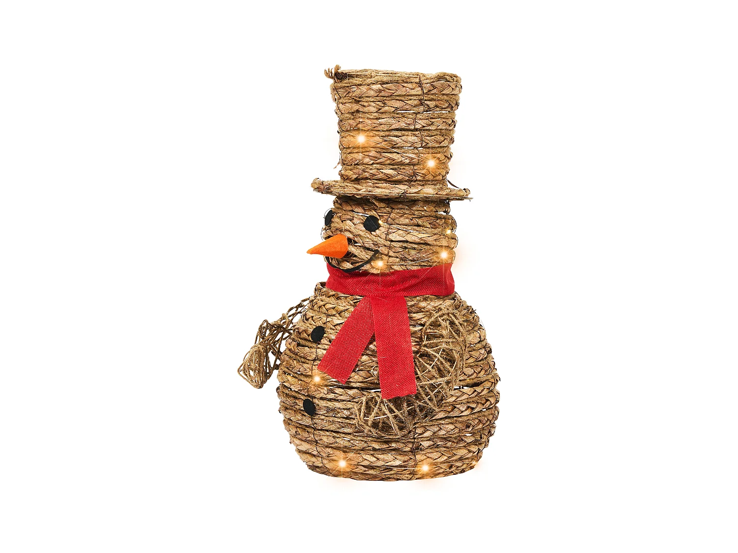 Décoration de Noël LED OLAFSVIK Bonhomme de neige 52 cm Naturel