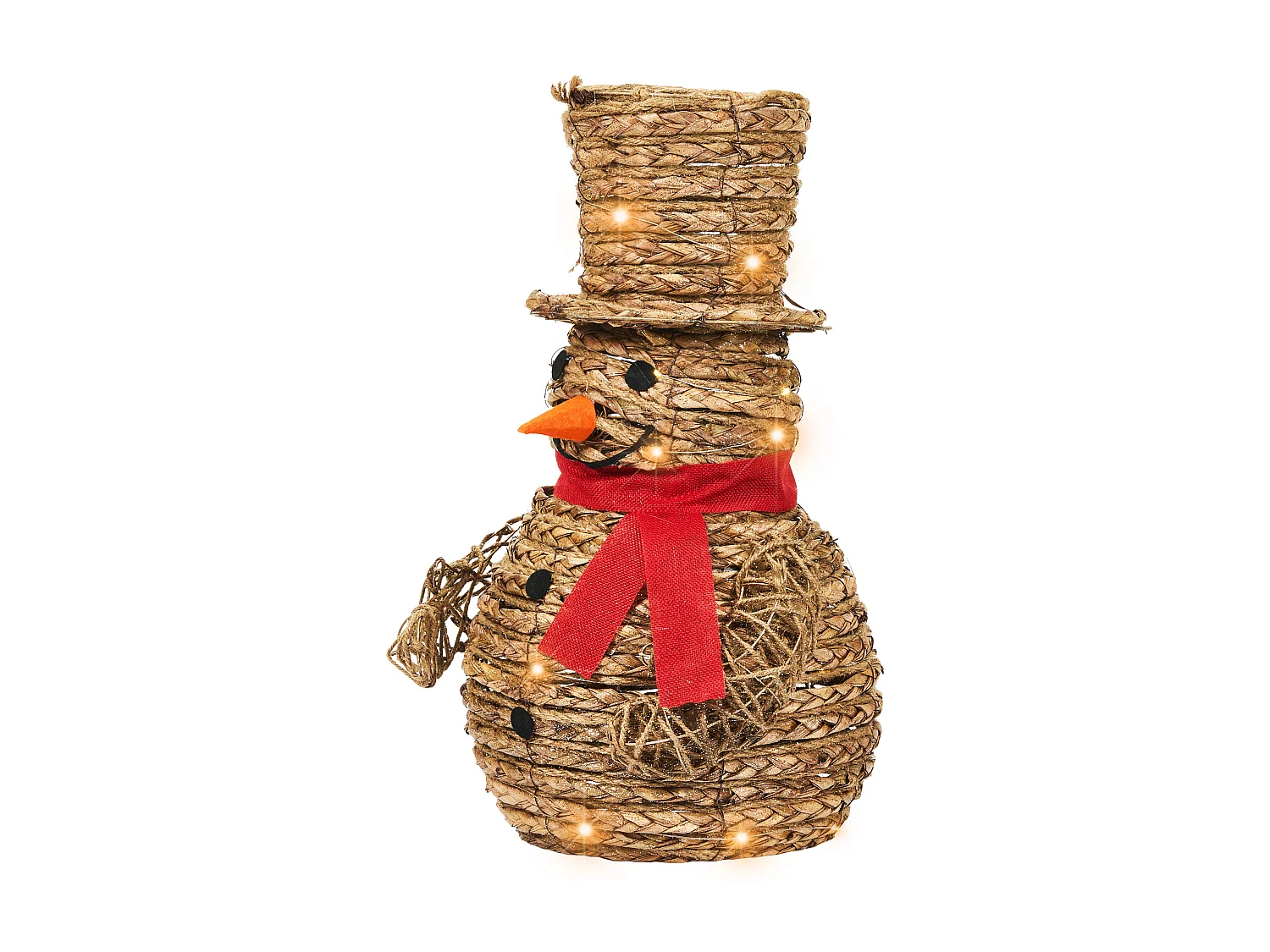 Décoration de Noël LED OLAFSVIK Bonhomme de neige 52 cm Naturel