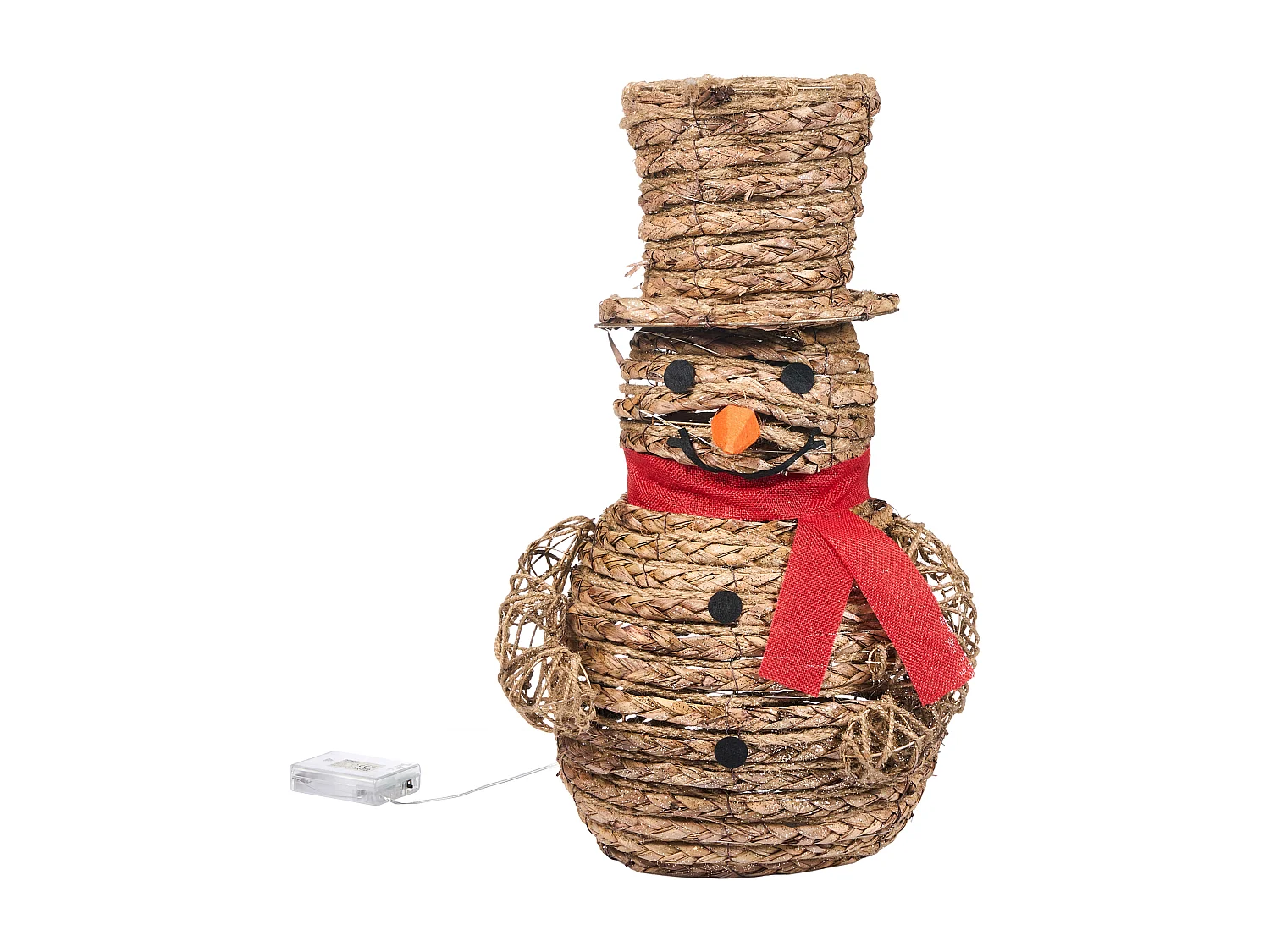 Décoration de Noël LED OLAFSVIK Bonhomme de neige 52 cm Naturel