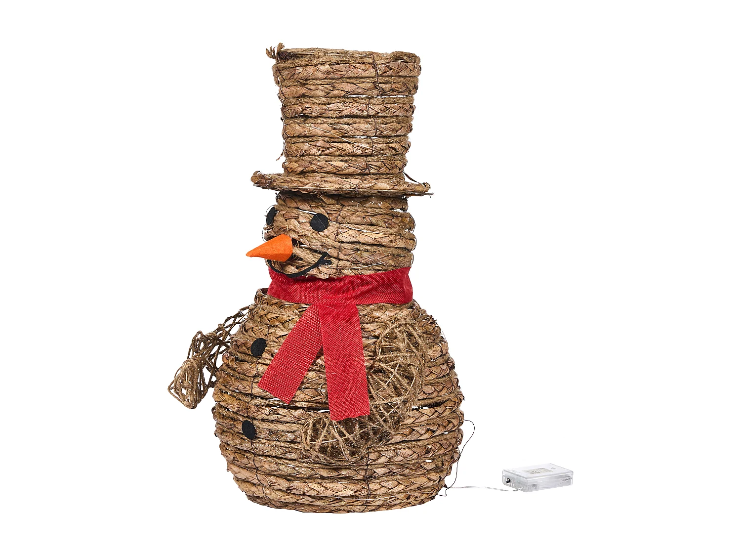 Décoration de Noël LED OLAFSVIK Bonhomme de neige 52 cm Naturel