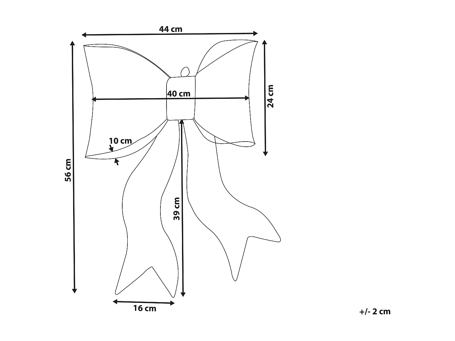 Décoration de Noël LED FILSO Arc 56 cm Doré
