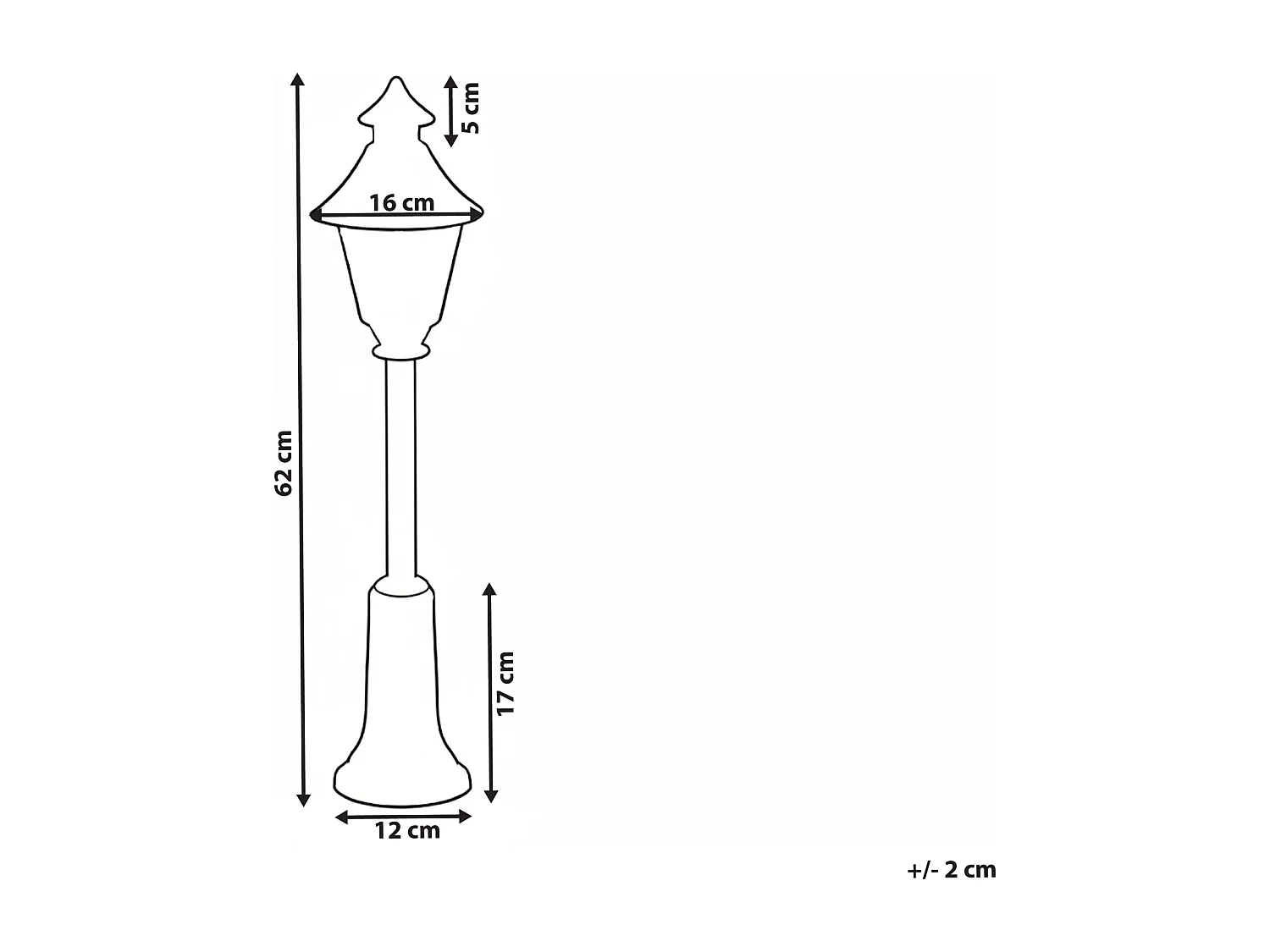 Décoration de Noël LED ALFTANES Lampadaires 62 cm Doré