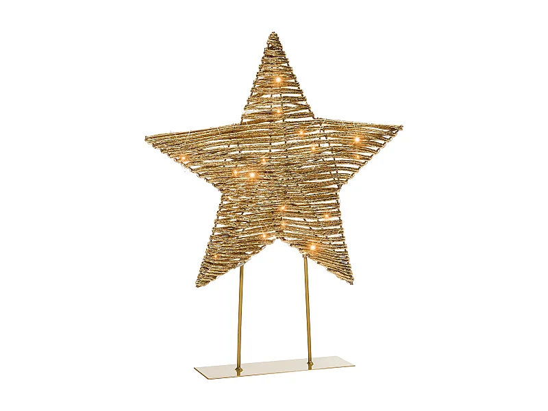 Décoration de Noël LED FARUP Étoile 51 cm Doré