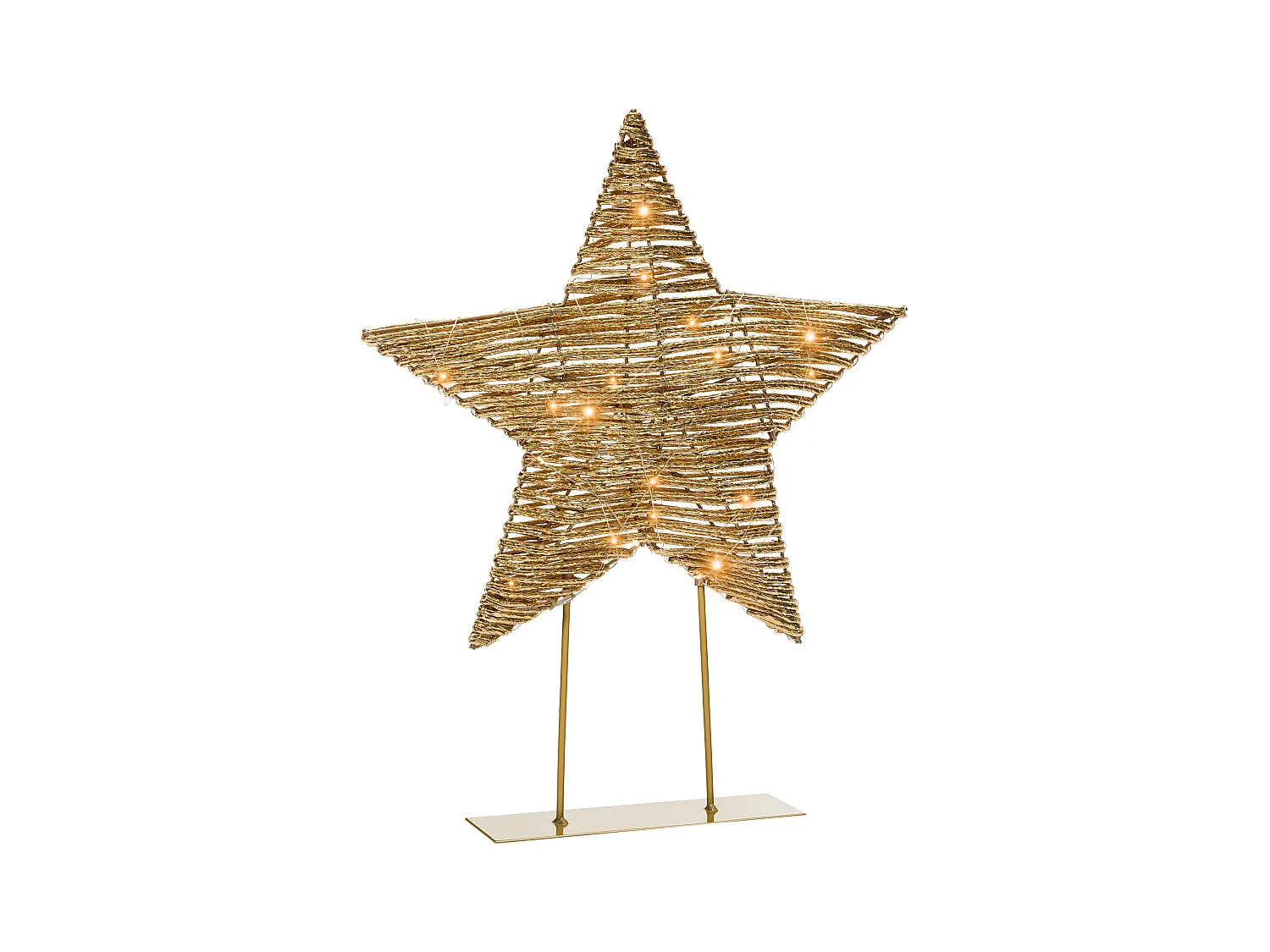 Décoration de Noël LED FARUP Étoile 51 cm Doré