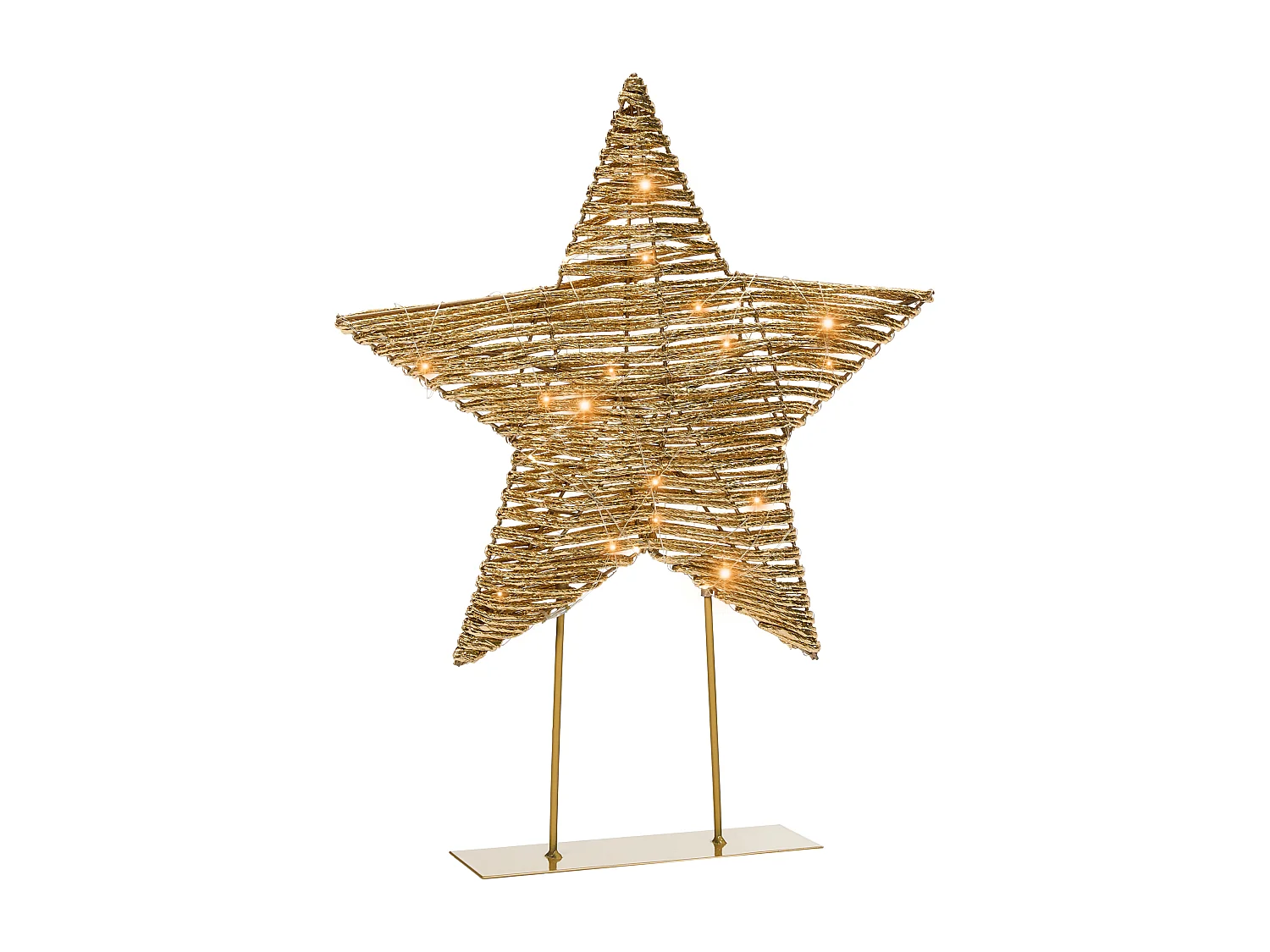 Décoration de Noël LED FARUP Étoile 51 cm Doré