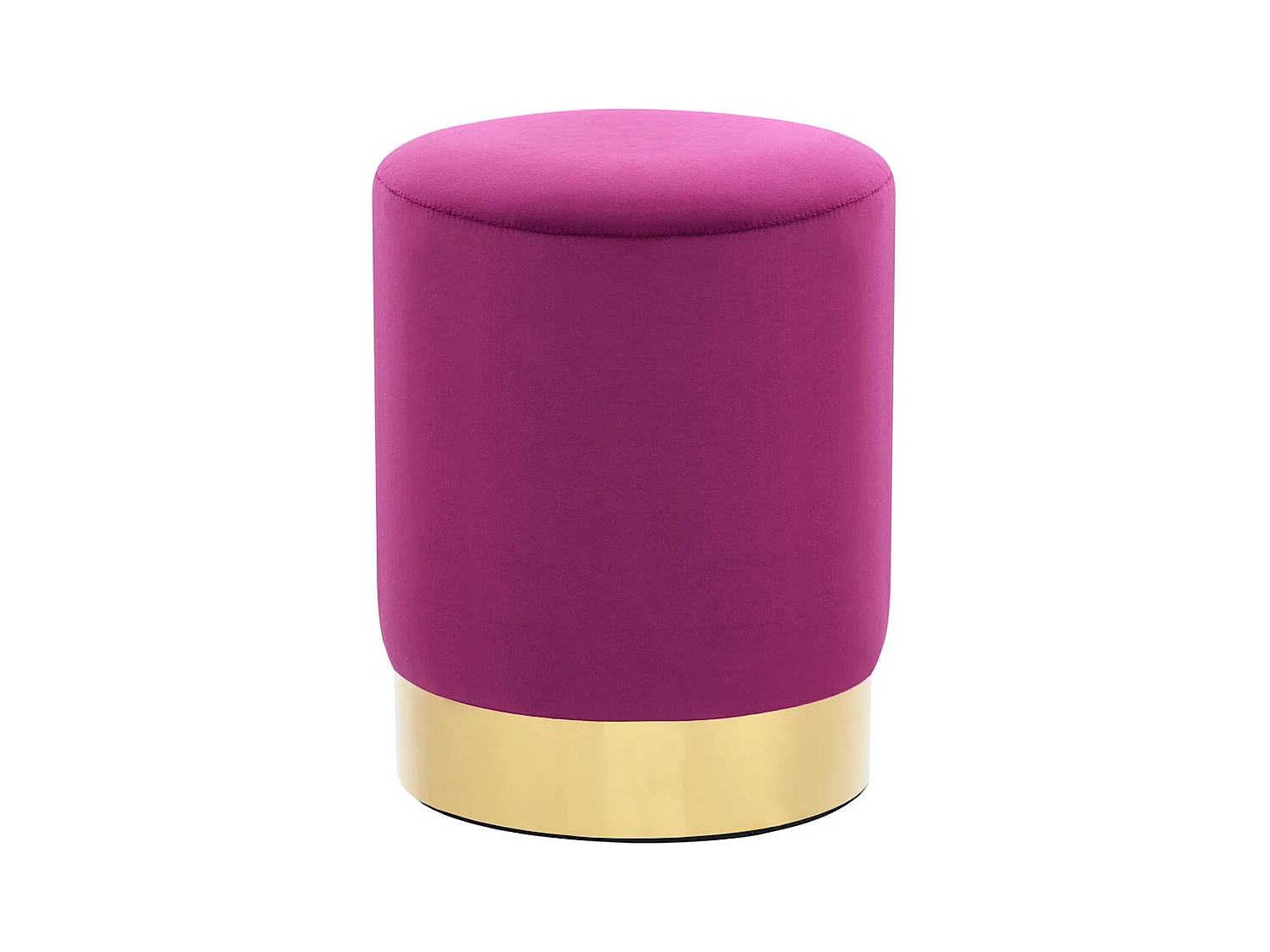 Tabouret assise en velours métal argentée 28 x 28 x 36 cm DEC026378