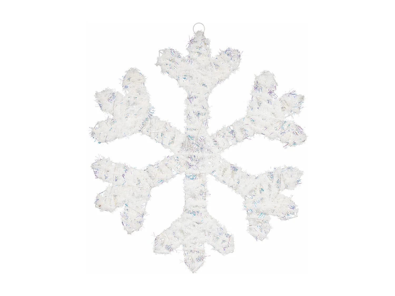 Lot de 2 décorations de Noël LED GURRE Flocon de neige 40/50 cm Blanc