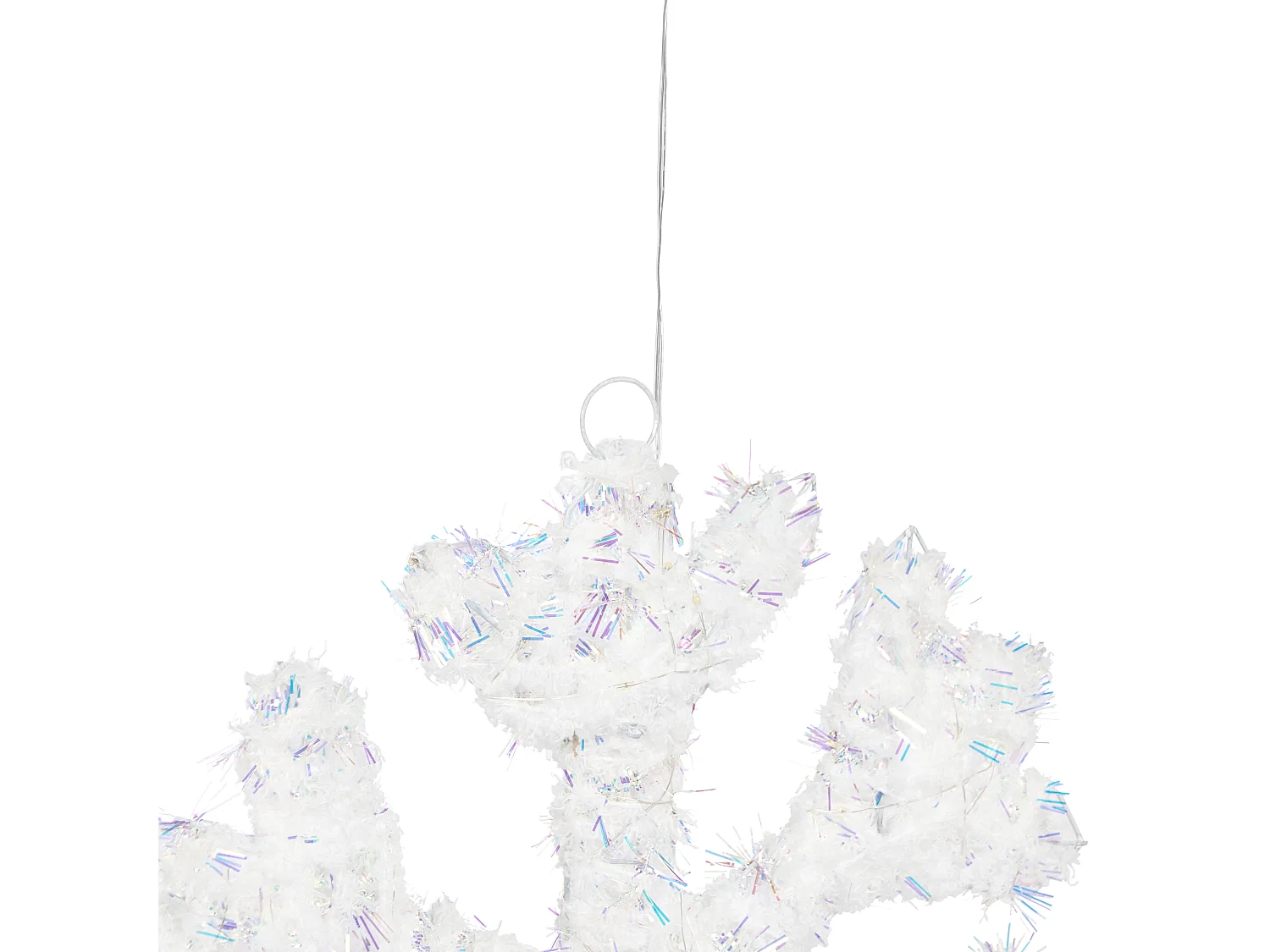 Lot de 2 décorations de Noël LED GURRE Flocon de neige 40/50 cm Blanc