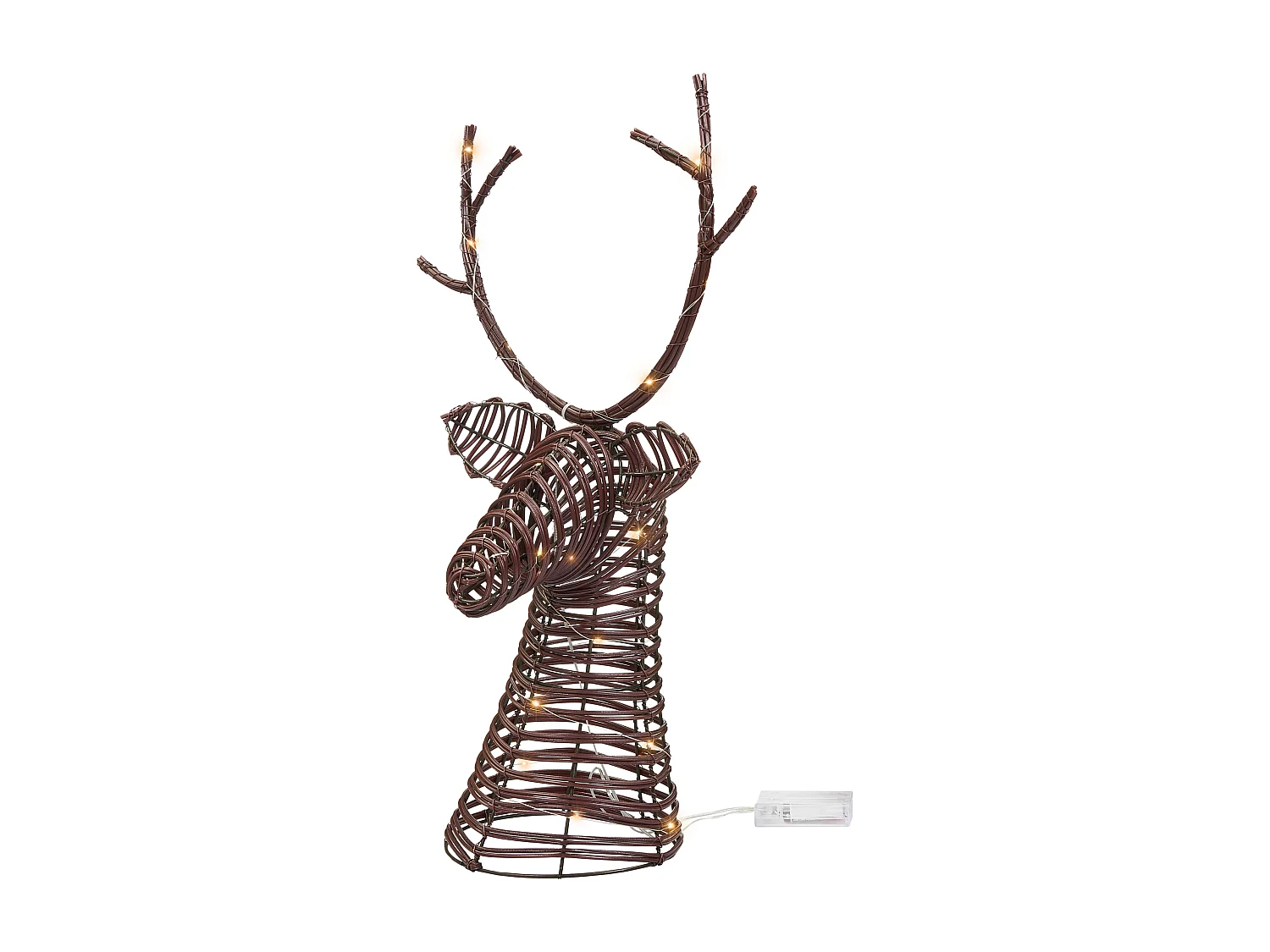 Décoration de Noël LED DYBESO Renne 60 cm Marron foncé