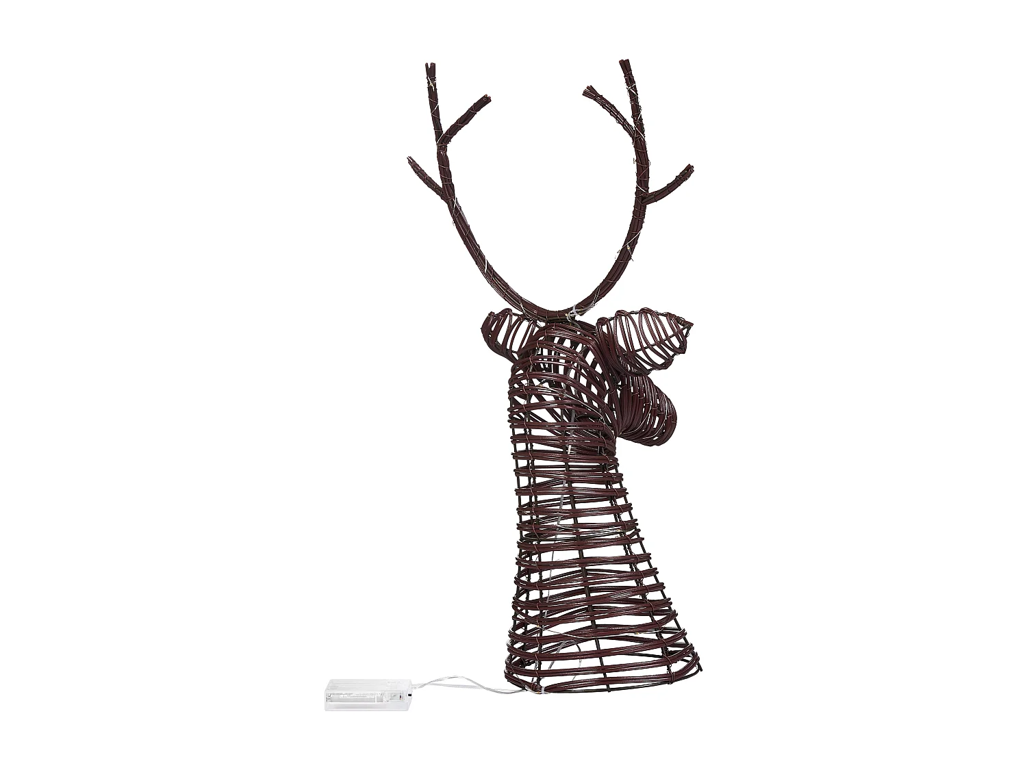 Décoration de Noël LED DYBESO Renne 60 cm Marron foncé