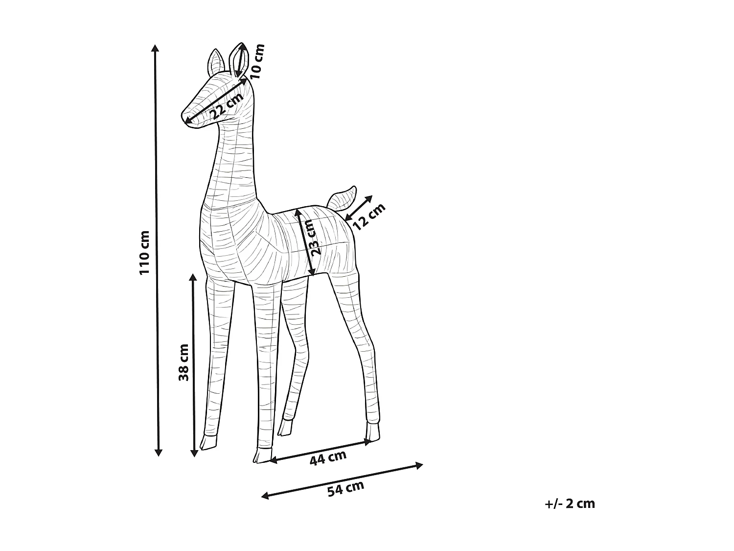 Décoration de Noël LED AKUREYRI Renne 110 cm Doré