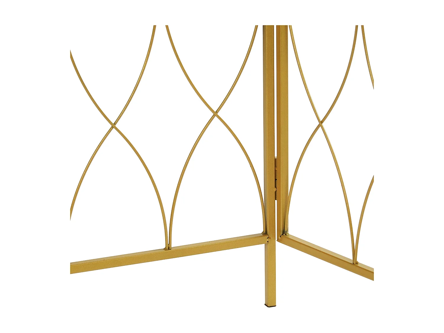 PARAVENT Salon, 3 pièces. Métal, fer or