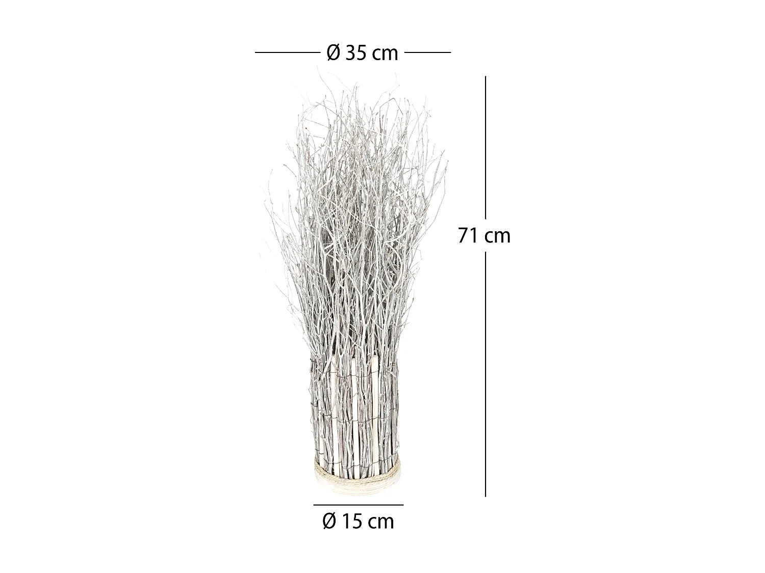 PARAVENT Groupe 71x35 cm, branches en osier marron-beige
