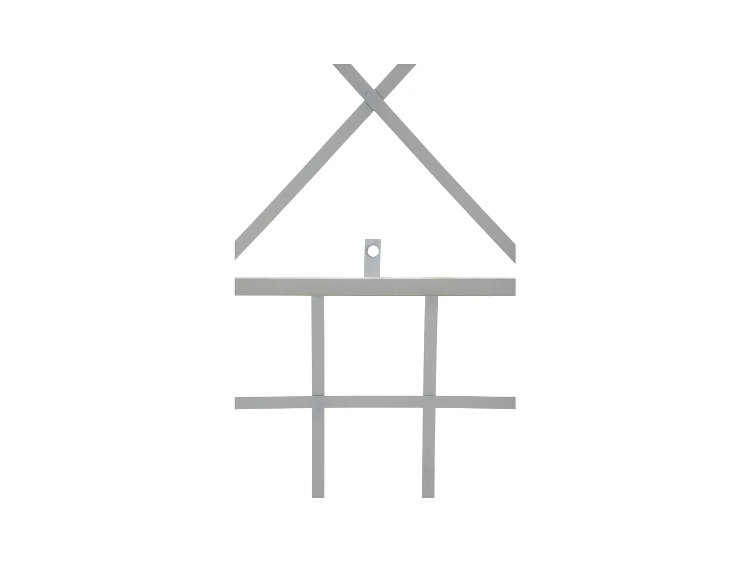 Set de 2 treillis métal blanche 40 x 1 x 198 cm 10_0003851