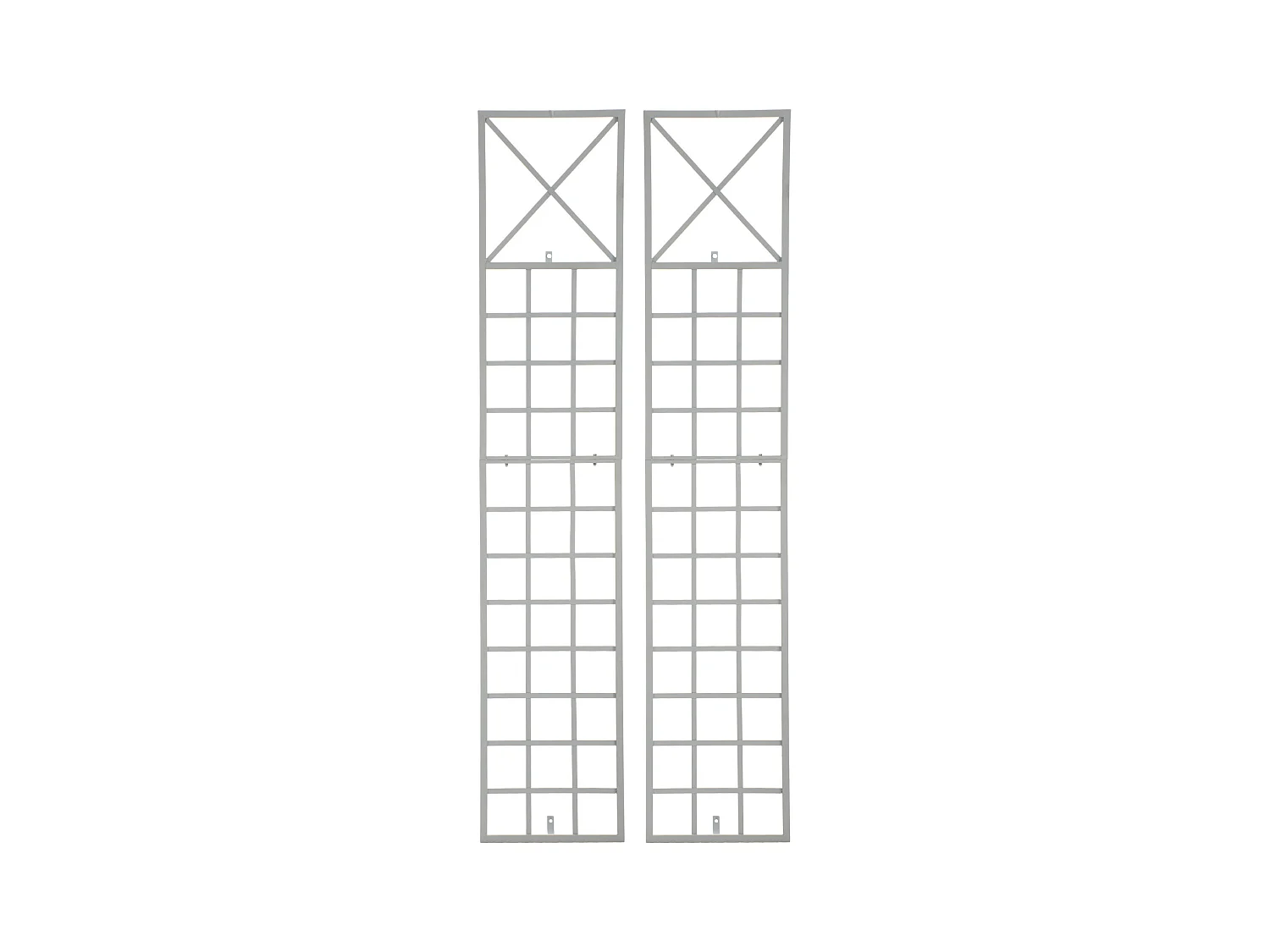 Set de 2 treillis métal blanche 40 x 1 x 198 cm 10_0003851