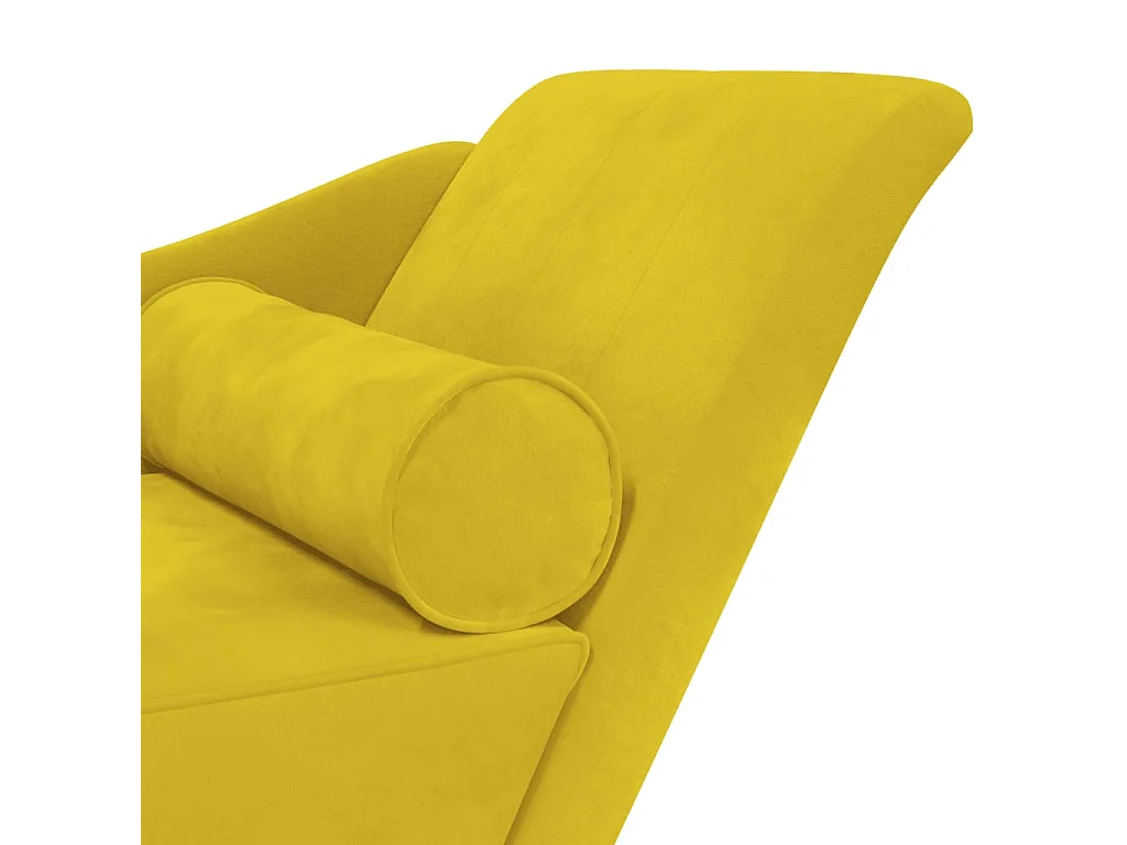 Méridienne chaise longue pour jaune 141 x 55.5 x 66.5 cm DEC026084