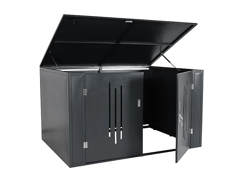 Abri à vélos avec métal argentée 202 x 150 x 121 cm 04_0006970