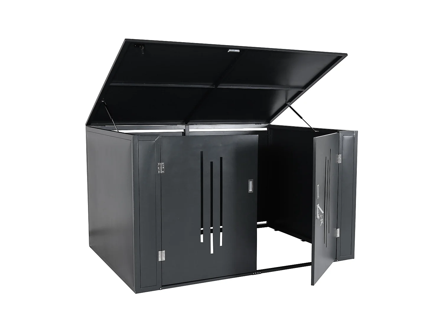 Abri à vélos avec métal argentée 202 x 150 x 121 cm 04_0006970