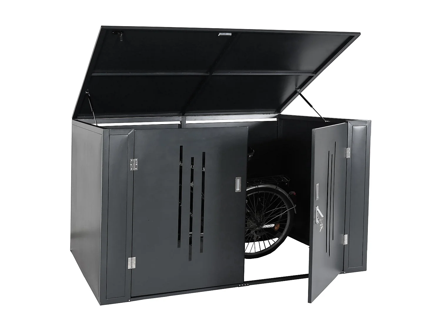 Abri à vélos avec métal argentée 202 x 150 x 121 cm 04_0006970