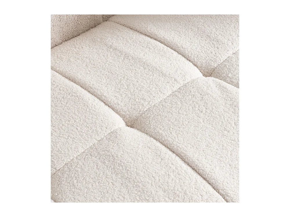 Home Deluxe - Teddy Canapé Bouclé COMO - 236 x 68 cm | Couleur Beige