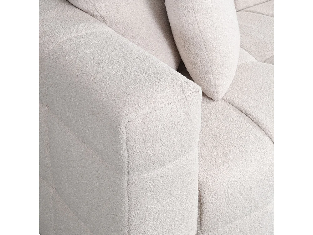 Home Deluxe - Teddy Canapé Bouclé COMO - 236 x 68 cm | Couleur Beige