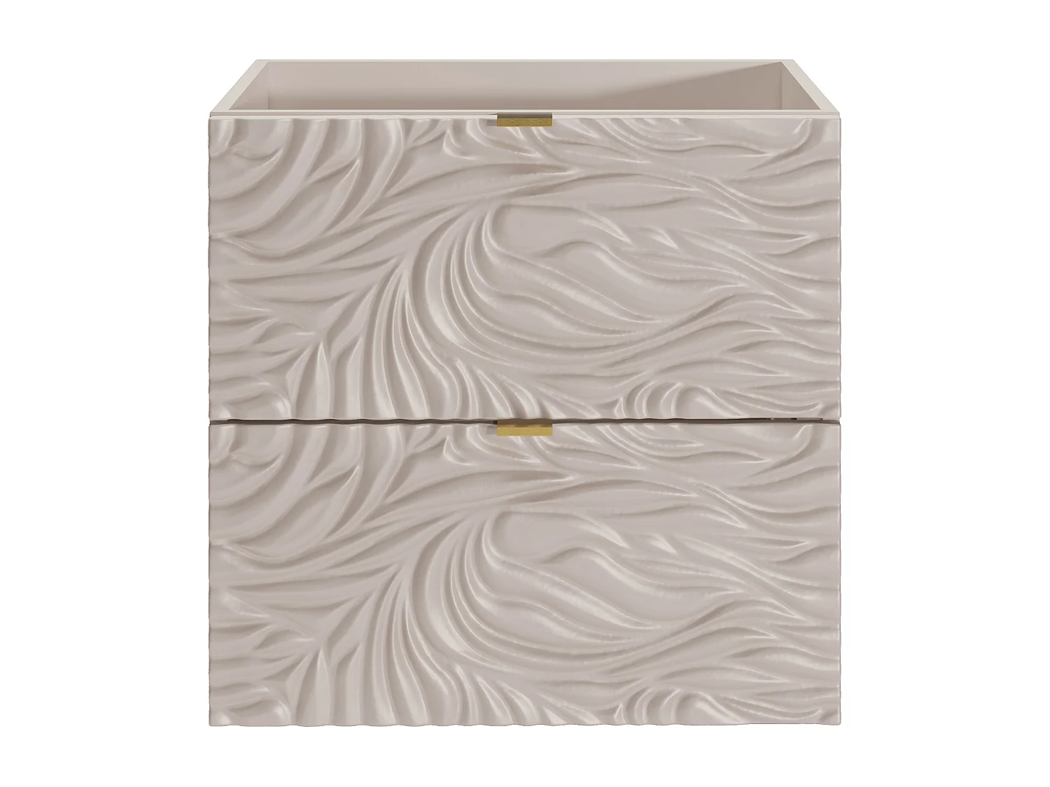 Mobile sotto lavabo sospeso testurizzato Beige 60 cm - RINAREL