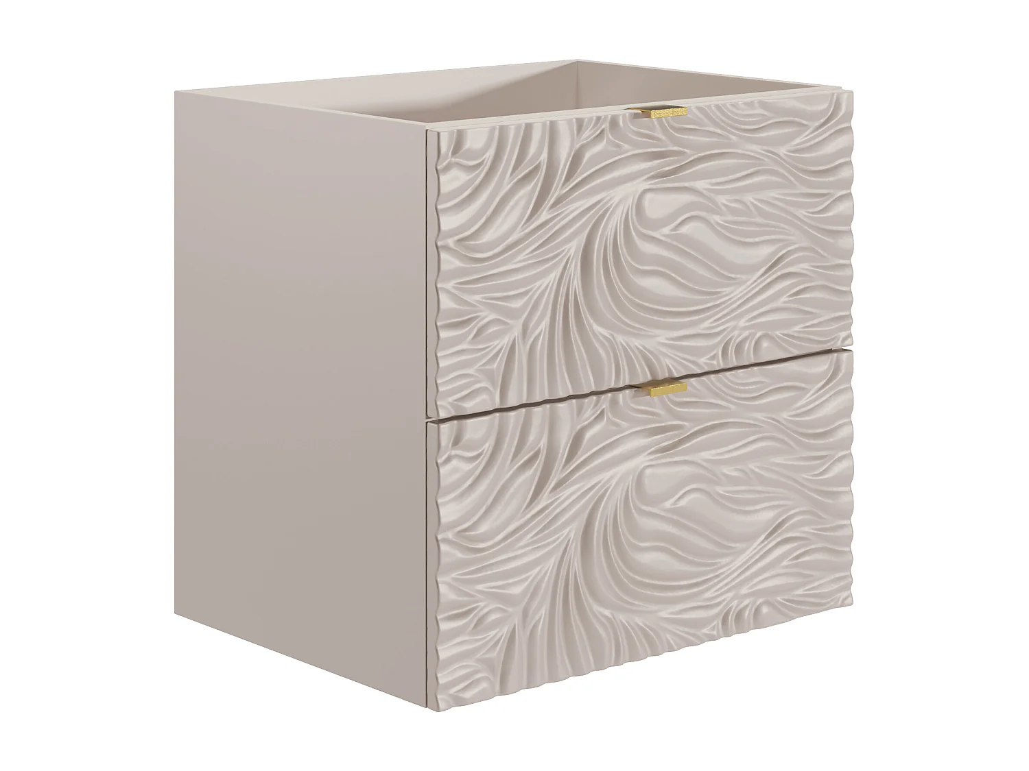 Mobile sotto lavabo sospeso testurizzato Beige 60 cm - RINAREL