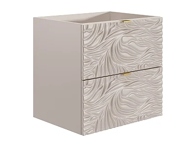 Mobile sotto lavabo sospeso testurizzato Beige 60 cm - RINAREL
